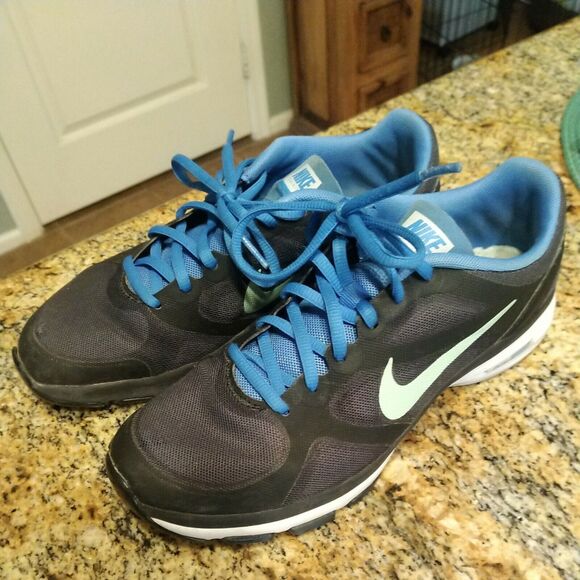 Nike Dual Fusion Black Blue Running Athletic Shoes 443837-012 Womens Size 7.5 - Picture 2 of 12